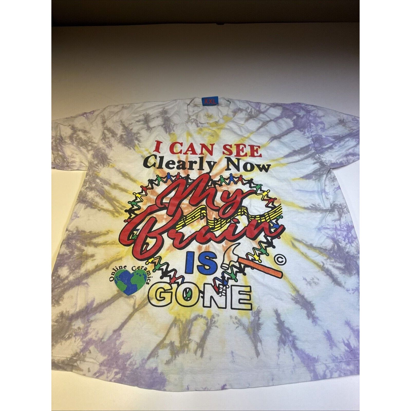 Online Ceramics Online Ceramics Tip Dye T Shirt I Can See Clearly Now XXL Size US XXL / EU 58 / 5 - 1 Thumbnail
