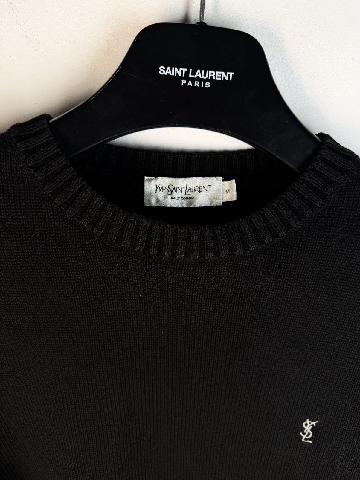 Yves Saint Laurent Black YSL Sweater Knit Size US M / EU 48-50 / 2 - 4 Thumbnail