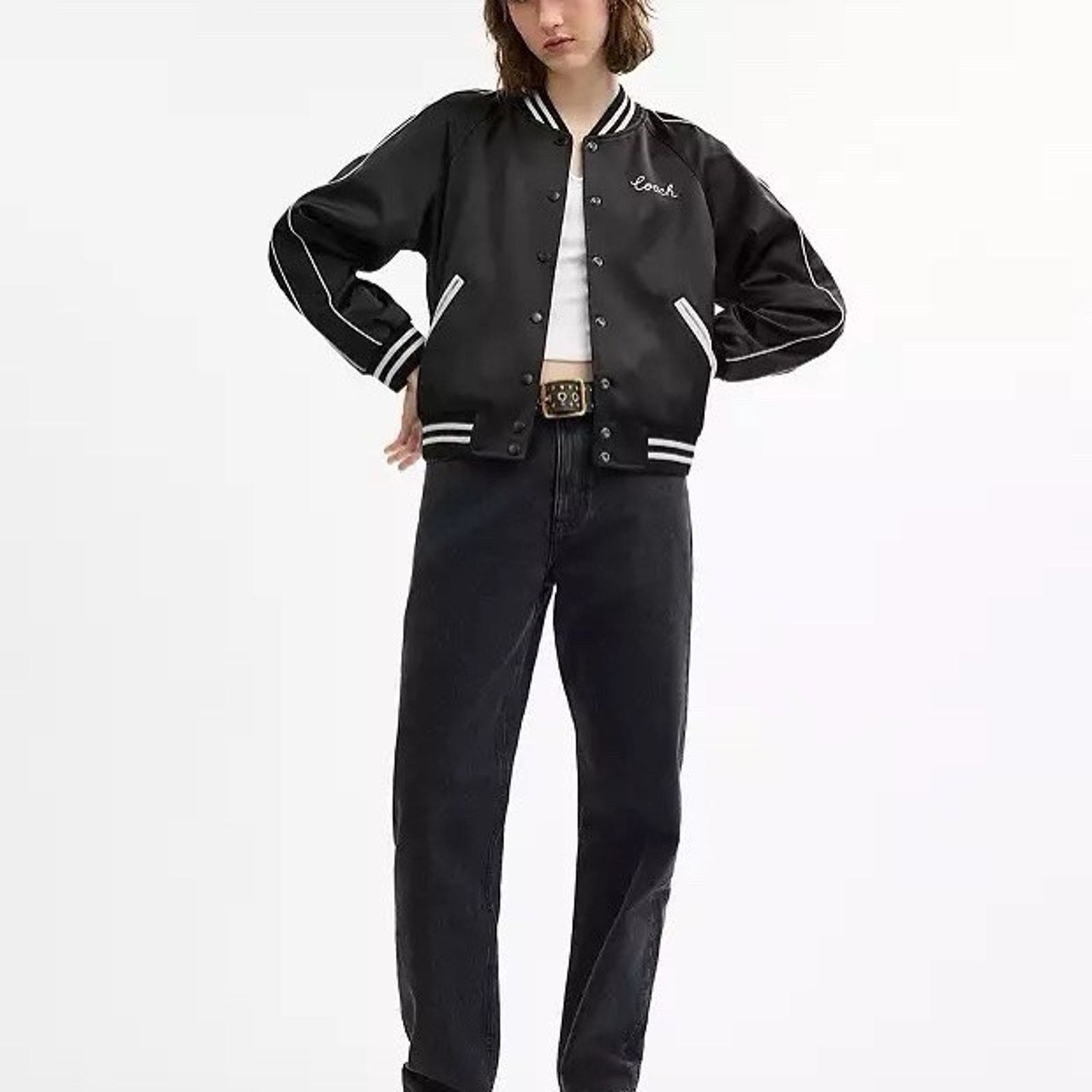 Coach NWT Coach Women's Reversible Varsity Jacket CAH06 Black XS Size XS / US 0-2 / IT 36-38 - 5 Thumbnail
