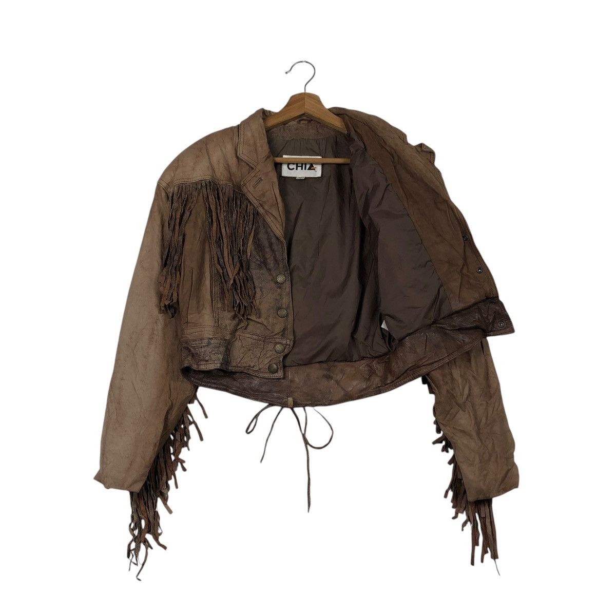 Japanese Brand 🔥VINTAGE CROPPED LEATHER JACKET RIOT RIOT DESIGN CHIA Size US M / EU 48-50 / 2 - 13 Thumbnail