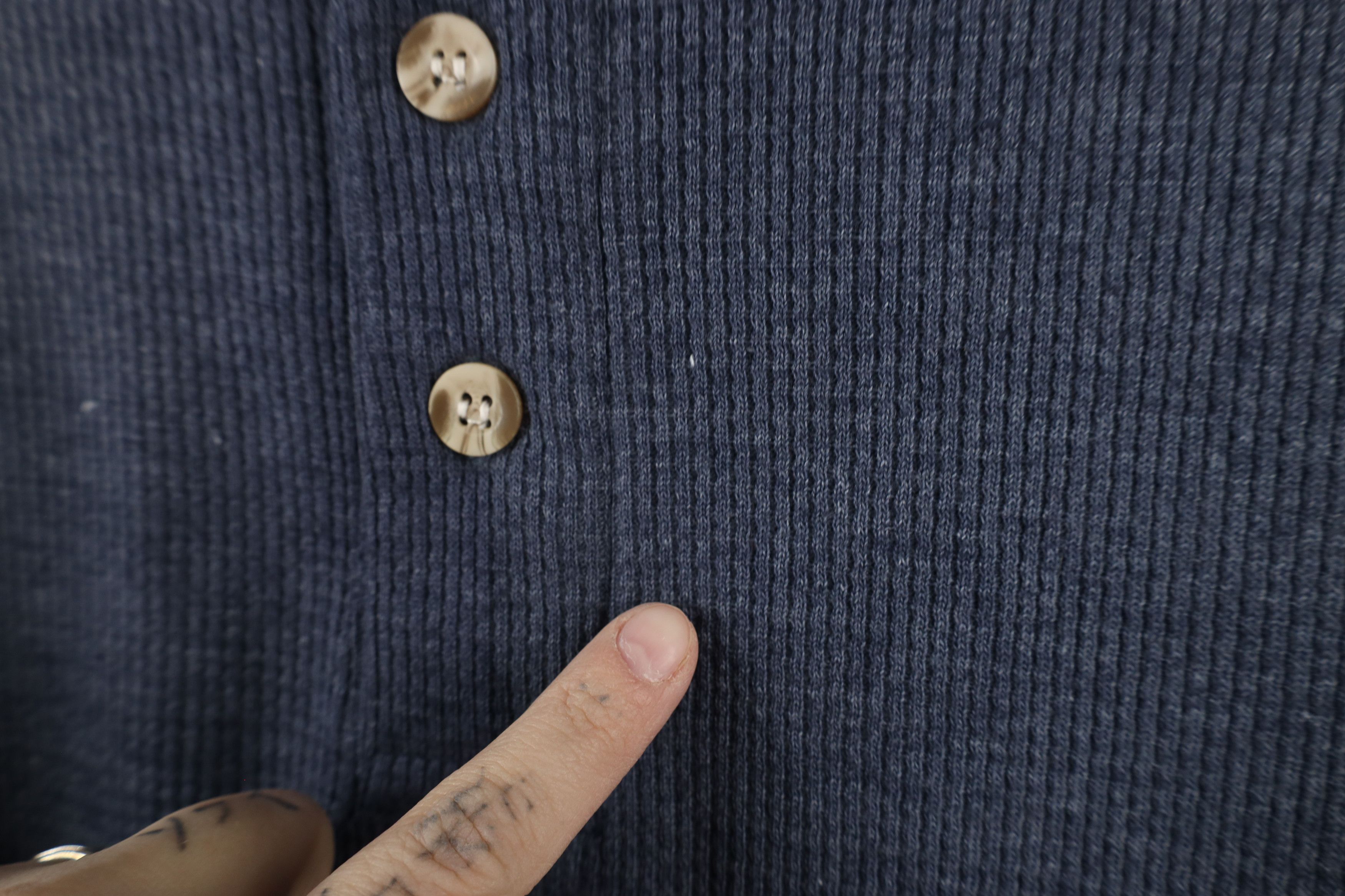 Vintage Vintage 90s Streetwear Knit Long Sleeve Henley T-Shirt Size US XXL / EU 58 / 5 - 6 Thumbnail
