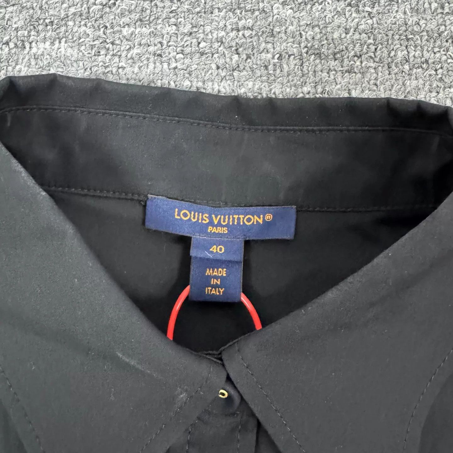 Louis Vuitton LV black waist-tie long-sleeve shirt dress 40 NWT Size M / US 6-8 / IT 42-44 - 6 Thumbnail