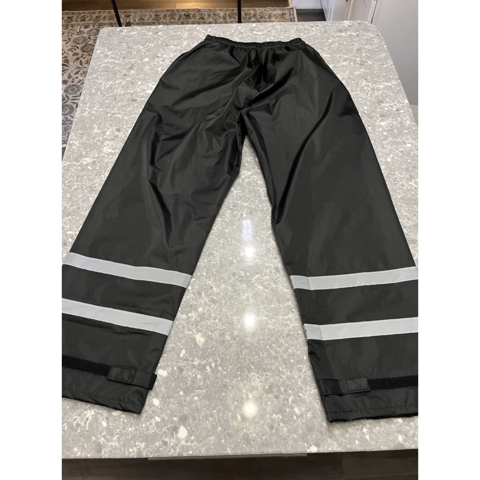 Vintage Saphirose Rain Pants Mens XL Black High Visibility Reflective Work Lightweight Pants Size US 36 / EU 52 - 7 Thumbnail