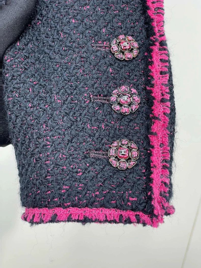 Chanel Chanel Black Pink Tweed Jacket -2505 Size US S / EU 44-46 / 1 - 3 Thumbnail