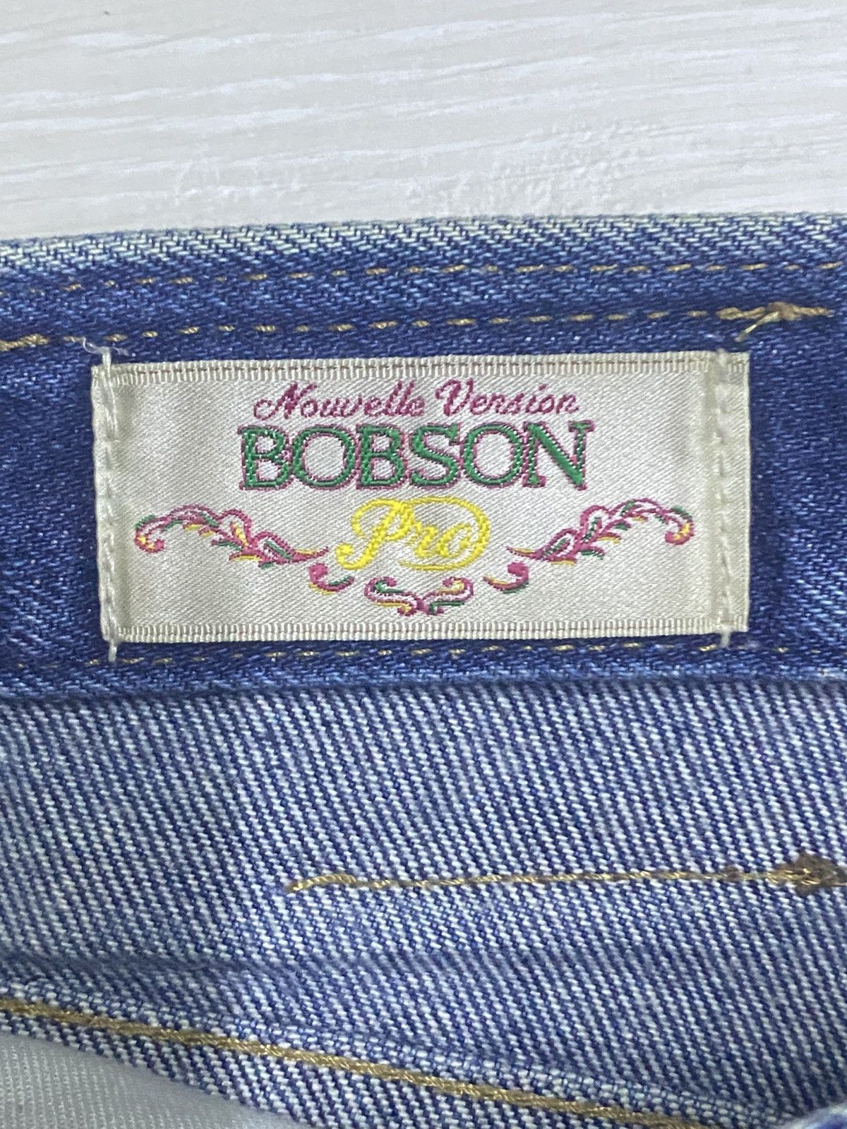 Japanese Brand Vintage Nouvelle Bobson Pro Blue Wash Tapered Leg Jeans Size US 30 / EU 46 - 14 Thumbnail