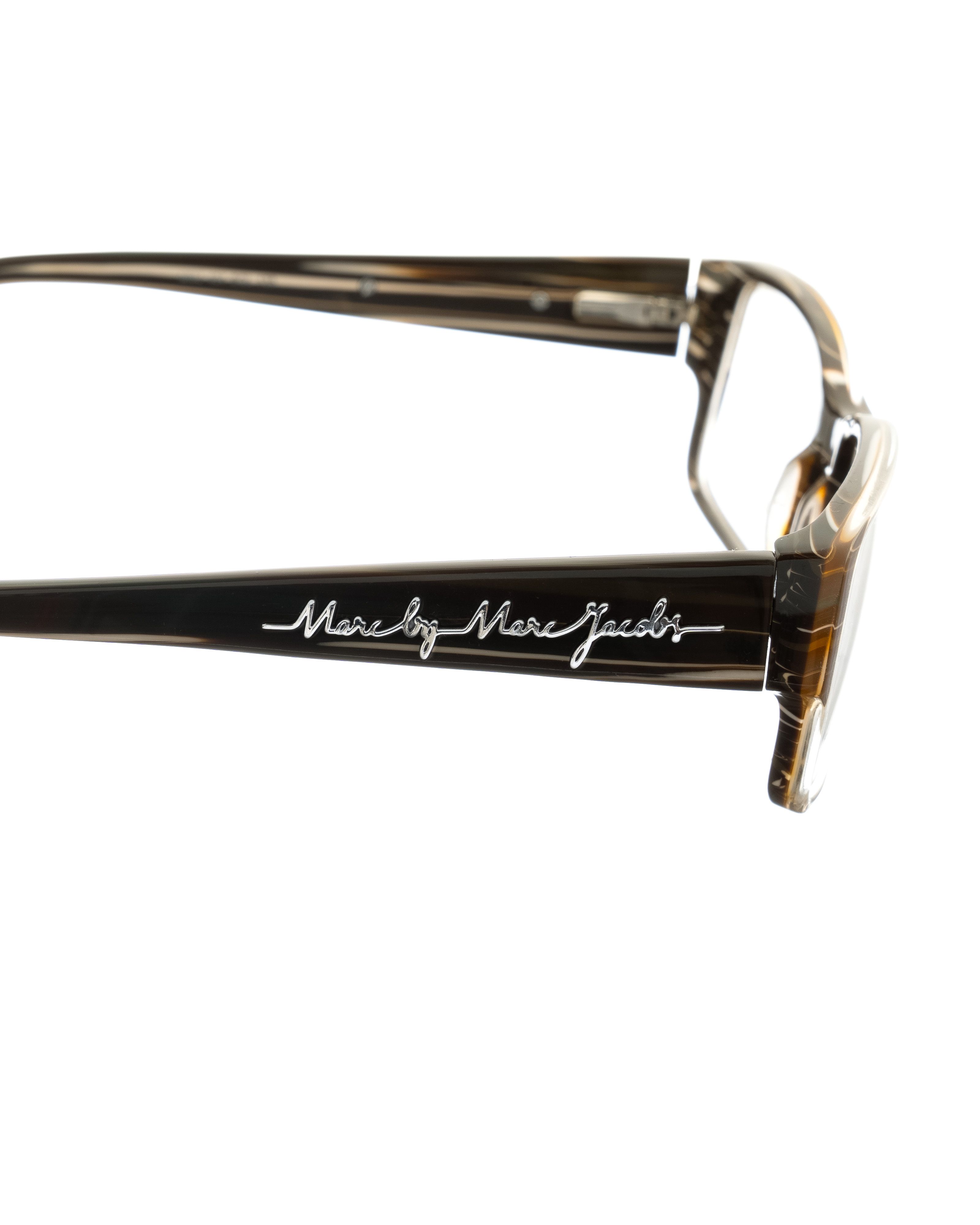 Marc by Marc Jacobs Marc by Marc Jacobs 00s Rectangular Stripes Brown Glasses Size ONE SIZE - 3 Thumbnail