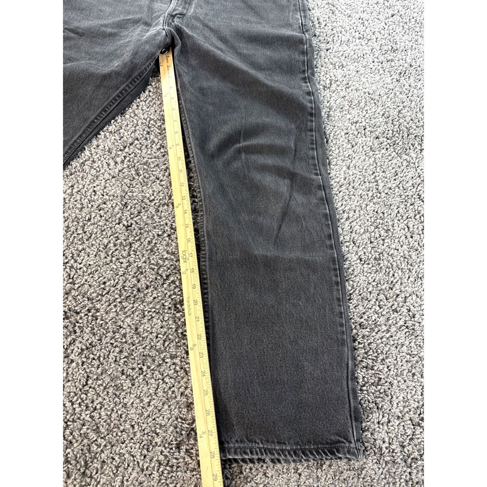 Levi's VINTAGE Levi’s 505 Jeans Mens 36x28 Black Distressed Grunge 90s Y2K Jeans Straight Men Size US 36 / EU 52 - 2 Thumbnail