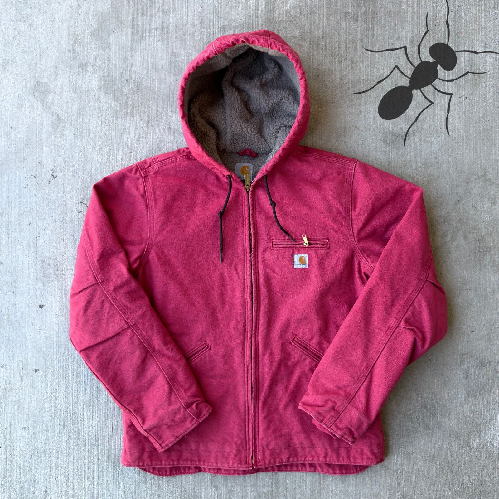 Carhartt × Vintage Vintage Y2K Carhartt WOMENS WJ141 pink Sierra work jacket Size US S / EU 44-46 / 1 - 1 Thumbnail