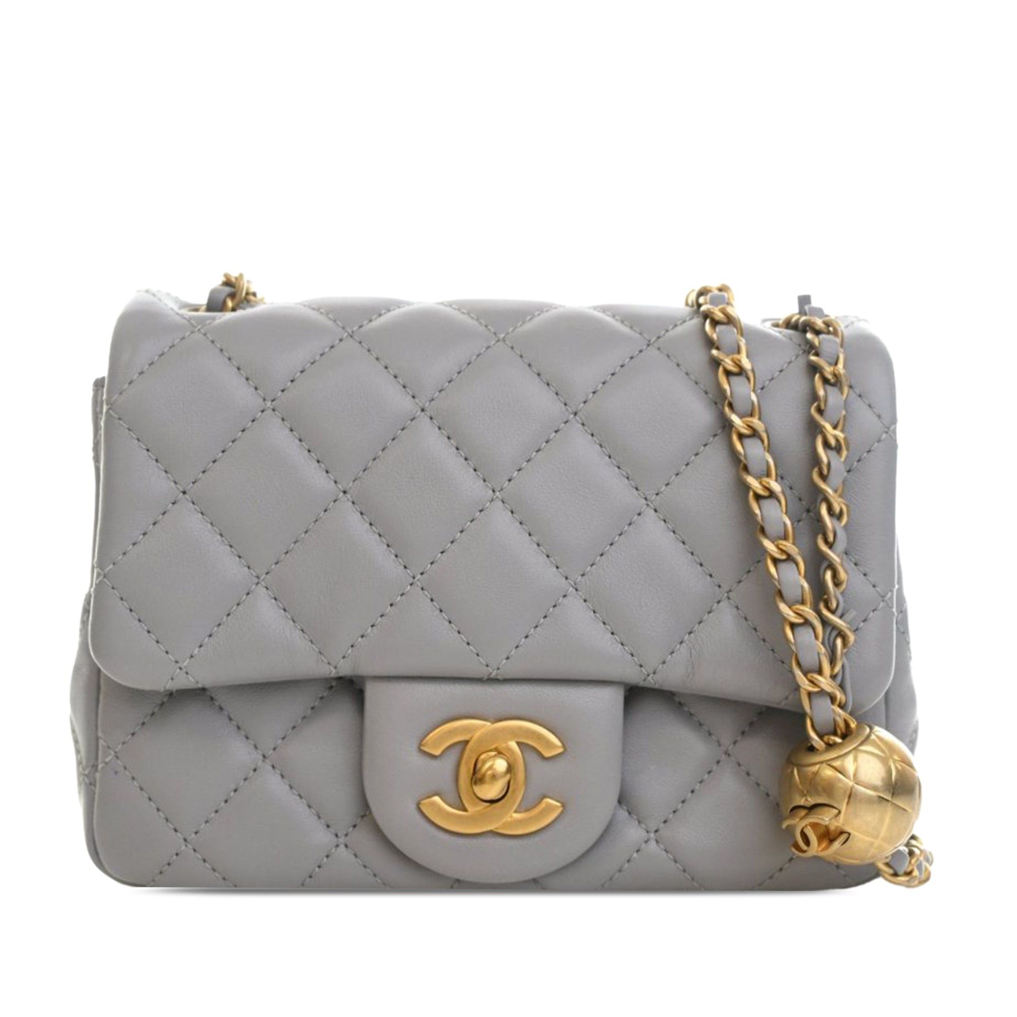 Chanel Mini Square Classic Lambskin Pearl Crush Single Flap Size ONE SIZE - 1 Thumbnail