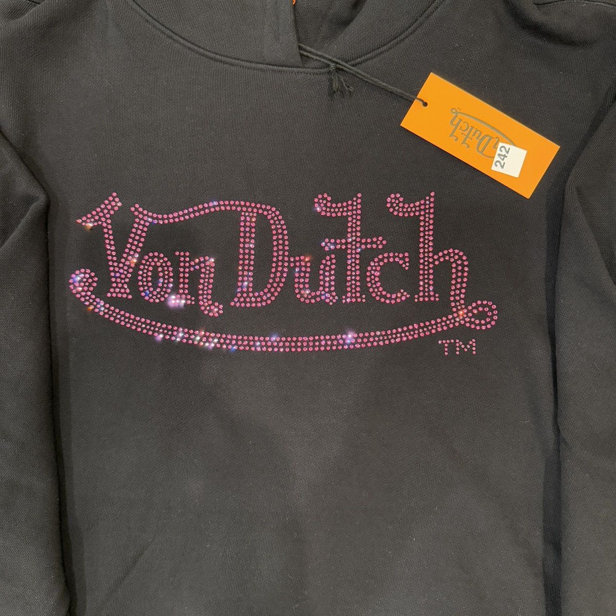 Von Dutch Von Dutch Black Hoodie with purple rhinestones Size M / US 6-8 / IT 42-44 - 3 Thumbnail