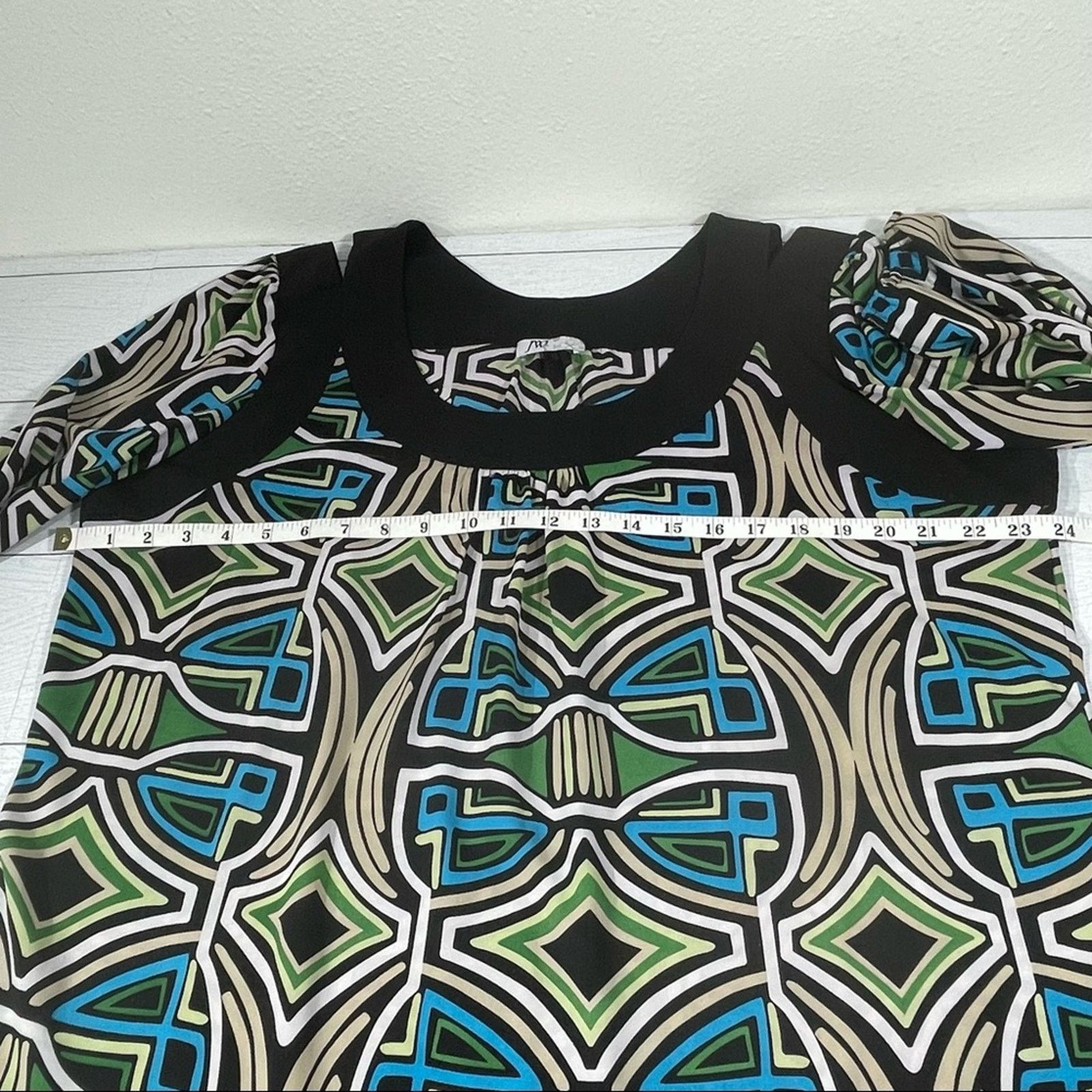Other JW Black Cut Out Shoulder 3/4 Sleeve Retro Design Shirt XL Size XL / US 12-14 / IT 48-50 - 6 Thumbnail