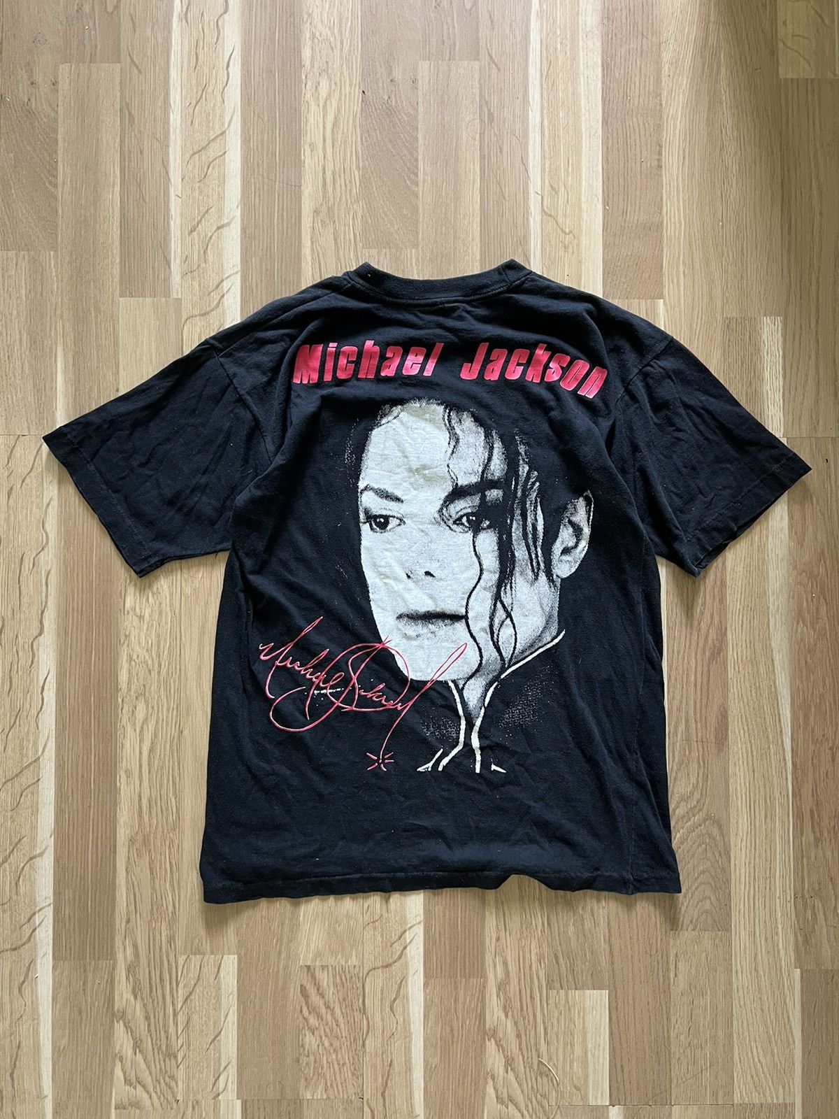 Michael Jackson × Vintage Vintage 90s Michael Jackson Eyes Thriller King of Pop Tee 19 Size US M / EU 48-50 / 2 - 8 Thumbnail