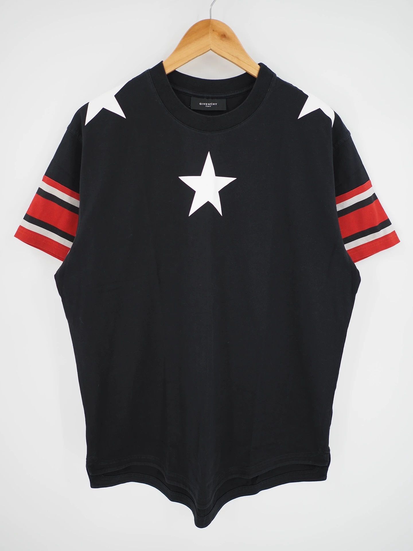 Givenchy Givenchy Red Striped Five-Star Short Sleeve Size US XXS / EU 40 - 1 Thumbnail
