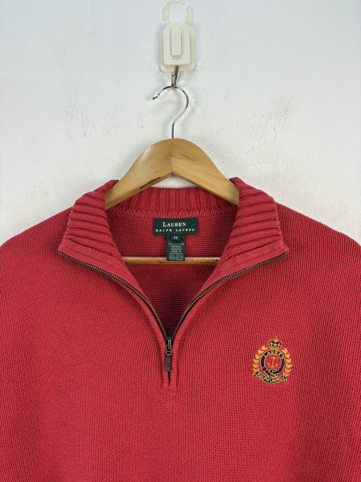 Ralph Lauren Vintage 90s Ralph Lauren Pullover Sweater Half Zipper Size US M / EU 48-50 / 2 - 4 Thumbnail