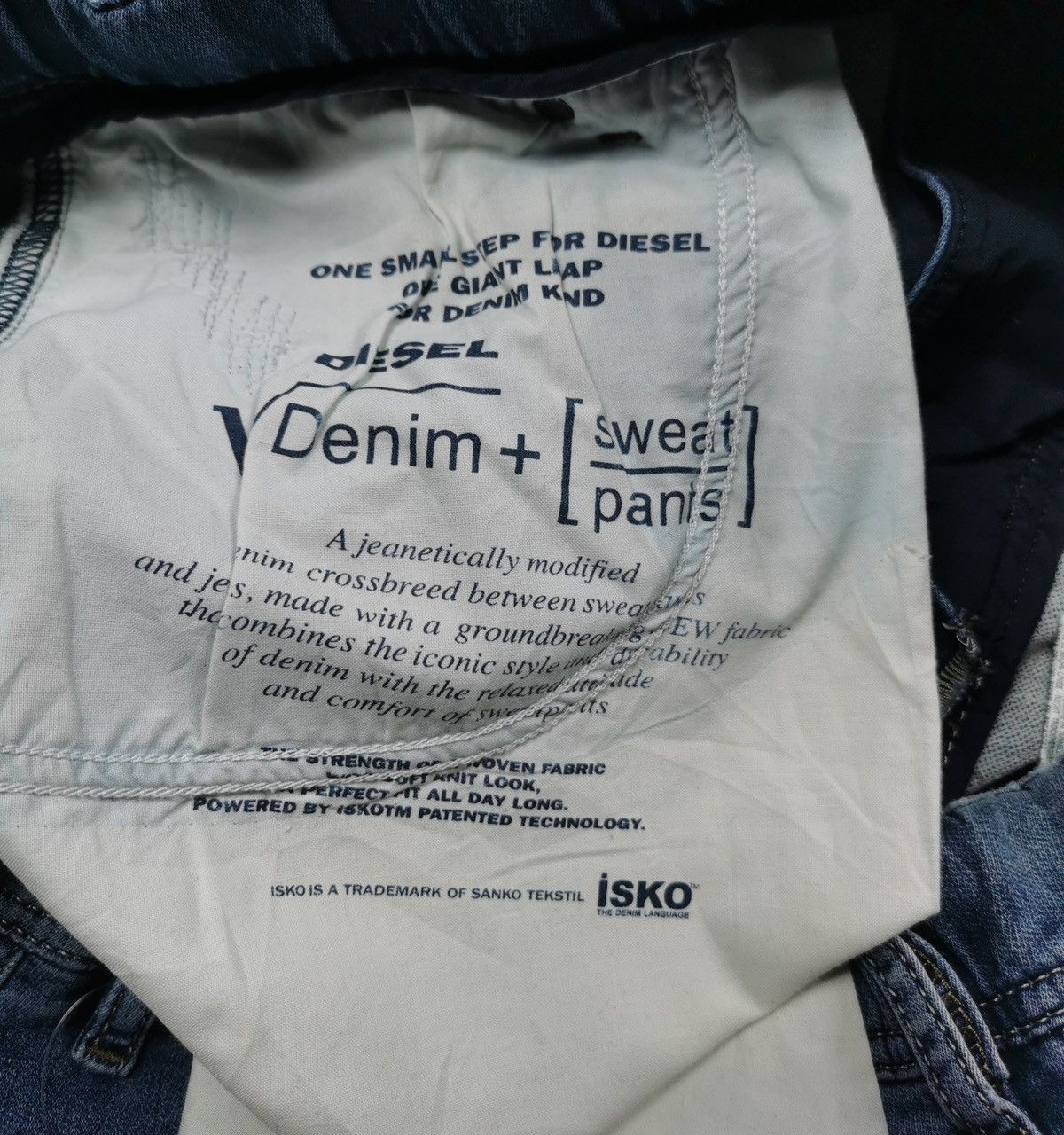 Diesel Distressed Patch Diesel Krooley-Ne Denim Sweat Pants Size US 36 / EU 52 - 11 Thumbnail