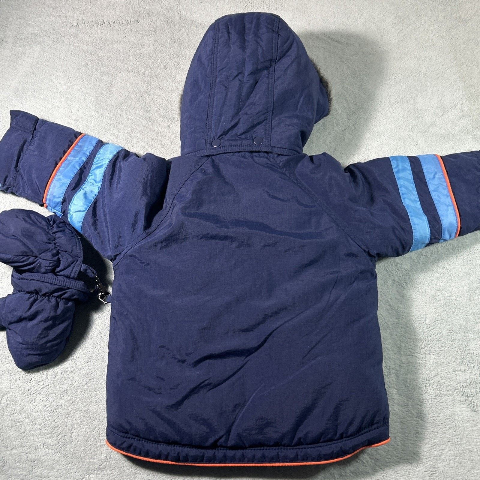 Patagonia Y2k 2000s Fur Hood Jacket 18M Toddler Youth Boys Puff Hoodie Size US XXS / EU 40 - 3 Thumbnail