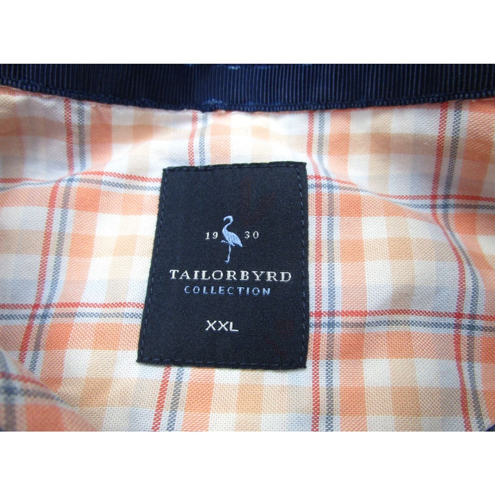 Tailorbyrd TAILORBYRD Button-Up Shirt Mens 2XL Orange Plaid Long Sleeve Casual Size US XXL / EU 58 / 5 - 6 Thumbnail