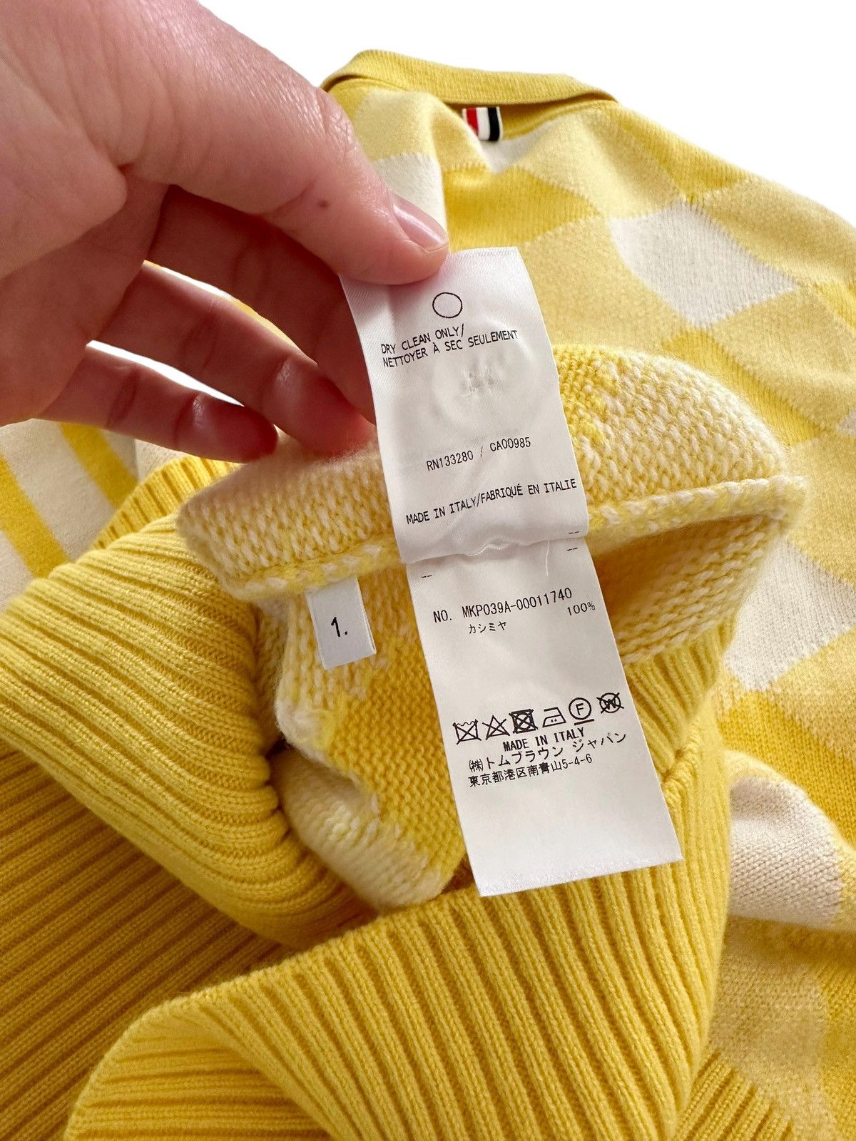 Thom Browne Sz.1 Oversized Cashmere Gingham 4 Bar Polo Size US S / EU 44-46 / 1 - 10 Thumbnail