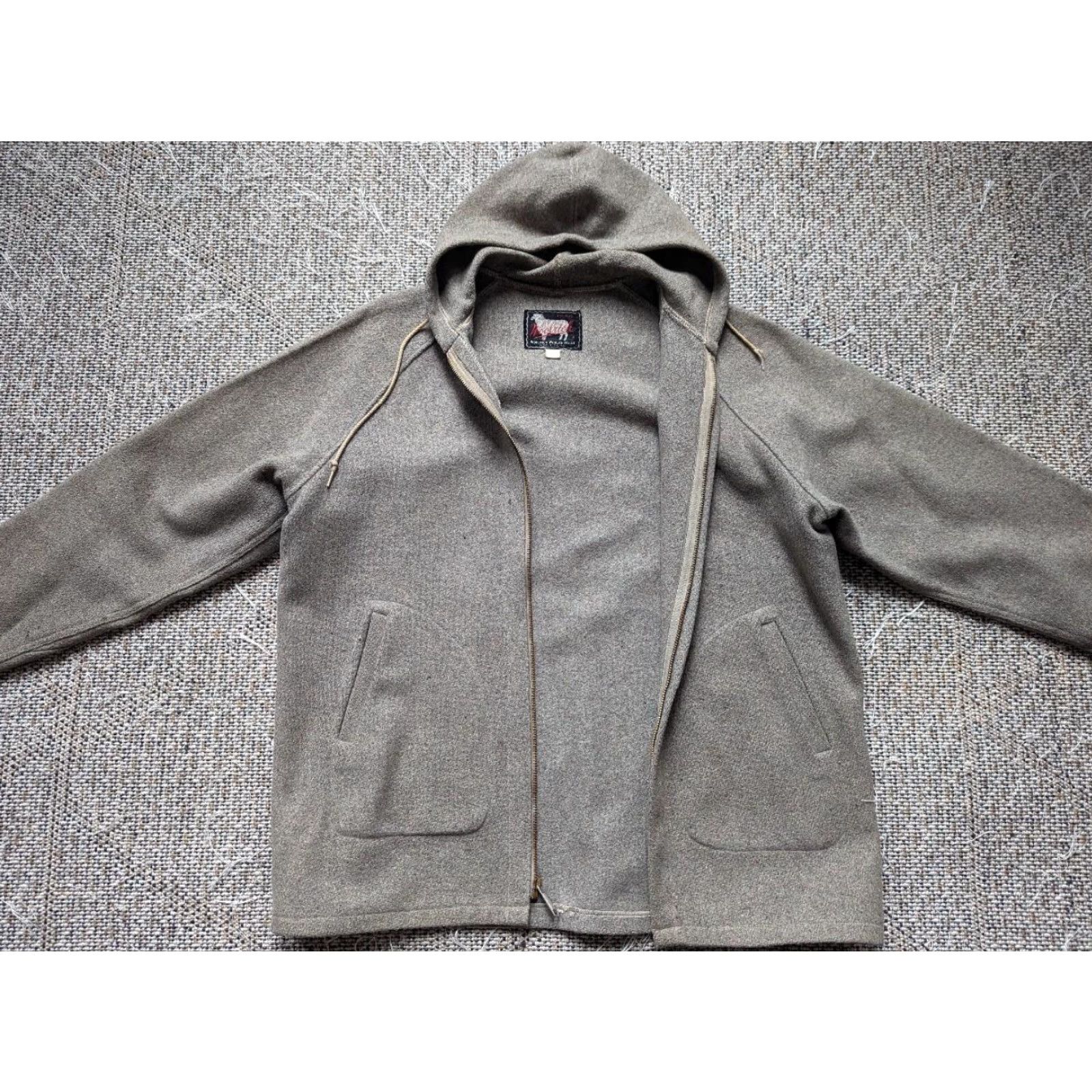Vintage VINTAGE Woolrich Hoodie Jacket Mens M Gray Wool Hooded Full Zip 1950s 1960s Fleck Woolwear Size US M / EU 48-50 / 2 - 5 Thumbnail