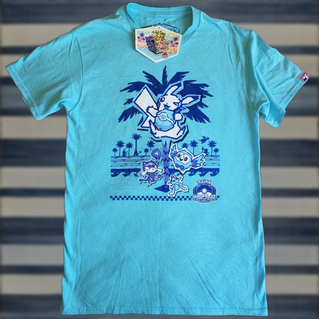 Nintendo Pokemon World Championships TCG 2017 Anaheim Blue Pikachu SM Graphic T-Shirt NWT Shirt Unisex Adults S Blue Pokemon Cartoon Anime Limited Edition 90s? Size US S / EU 44-46 / 1 - 1 Thumbnail