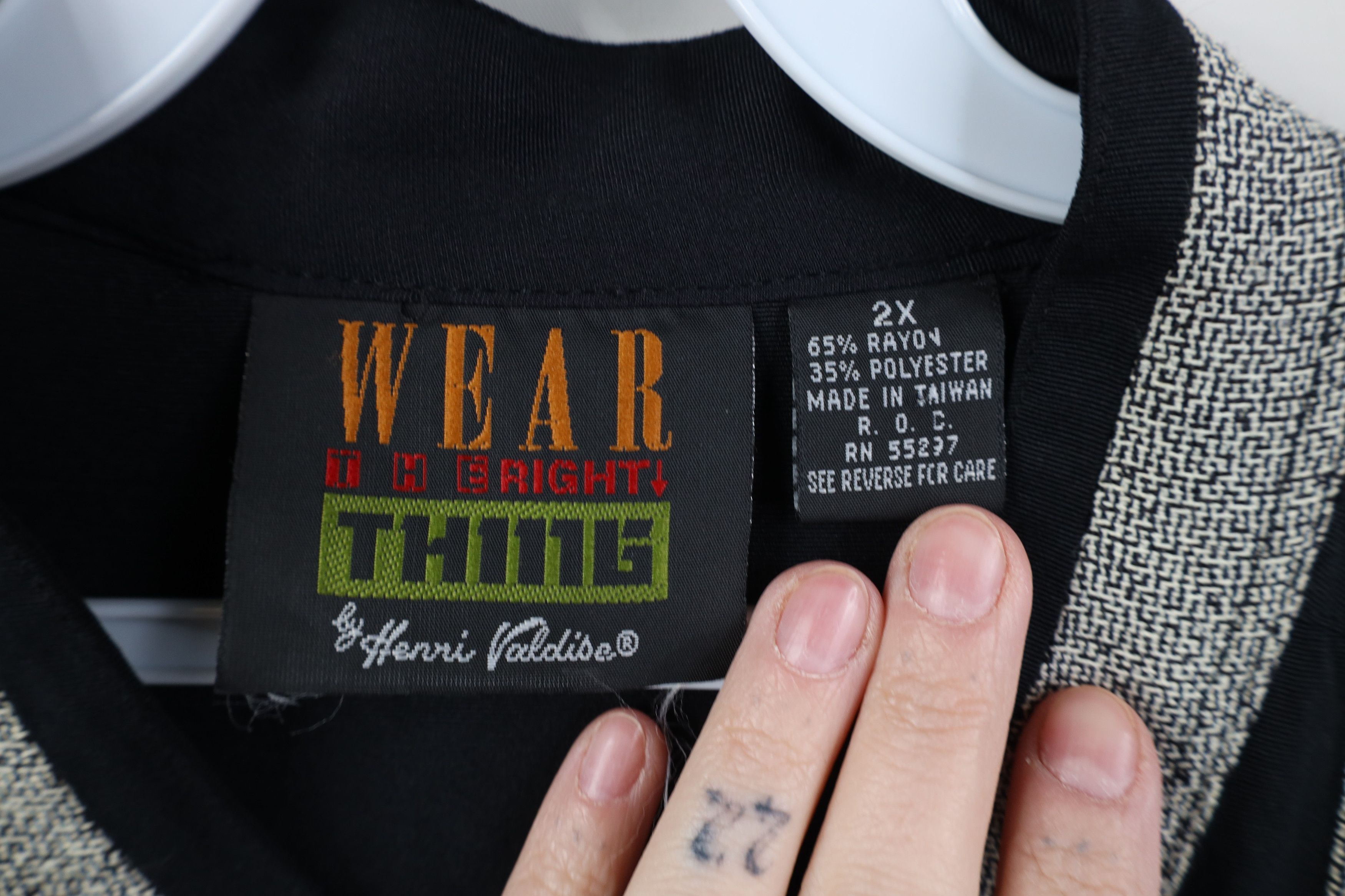Vintage Vintage 80s 90s Streetwear Panel Band Collar Button Shirt Size US XXL / EU 58 / 5 - 6 Thumbnail