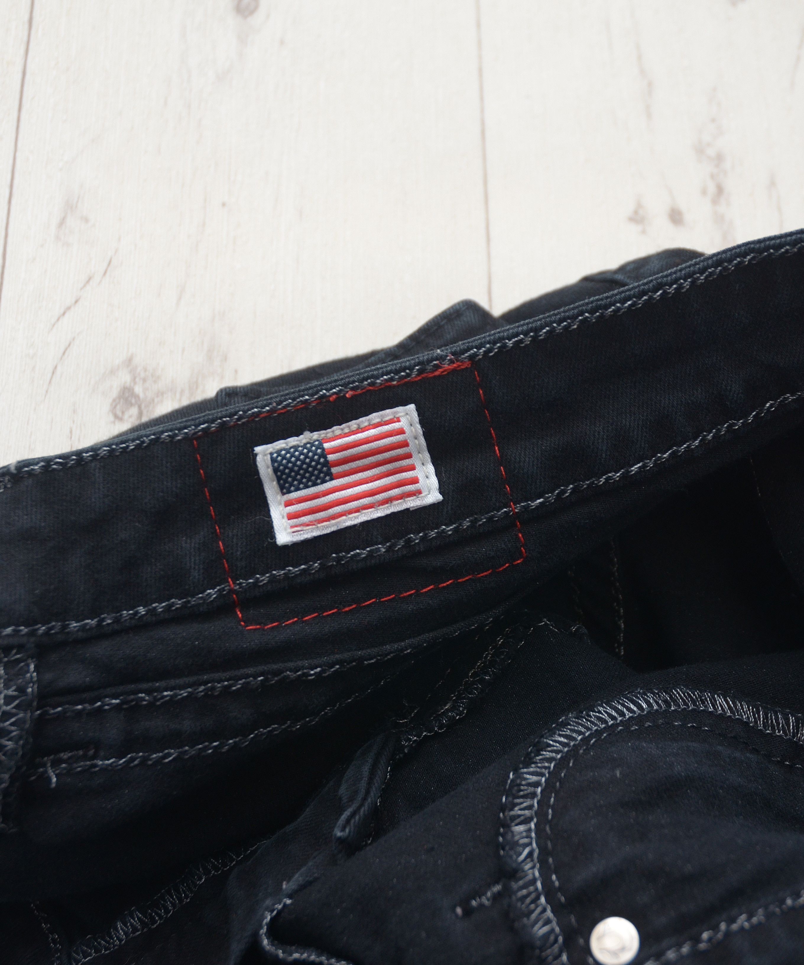 True Religion × Vintage Vintage True Religion Jeans Made in USA Misty Black Y2K Size 27" / US 4 / IT 40 - 10 Thumbnail