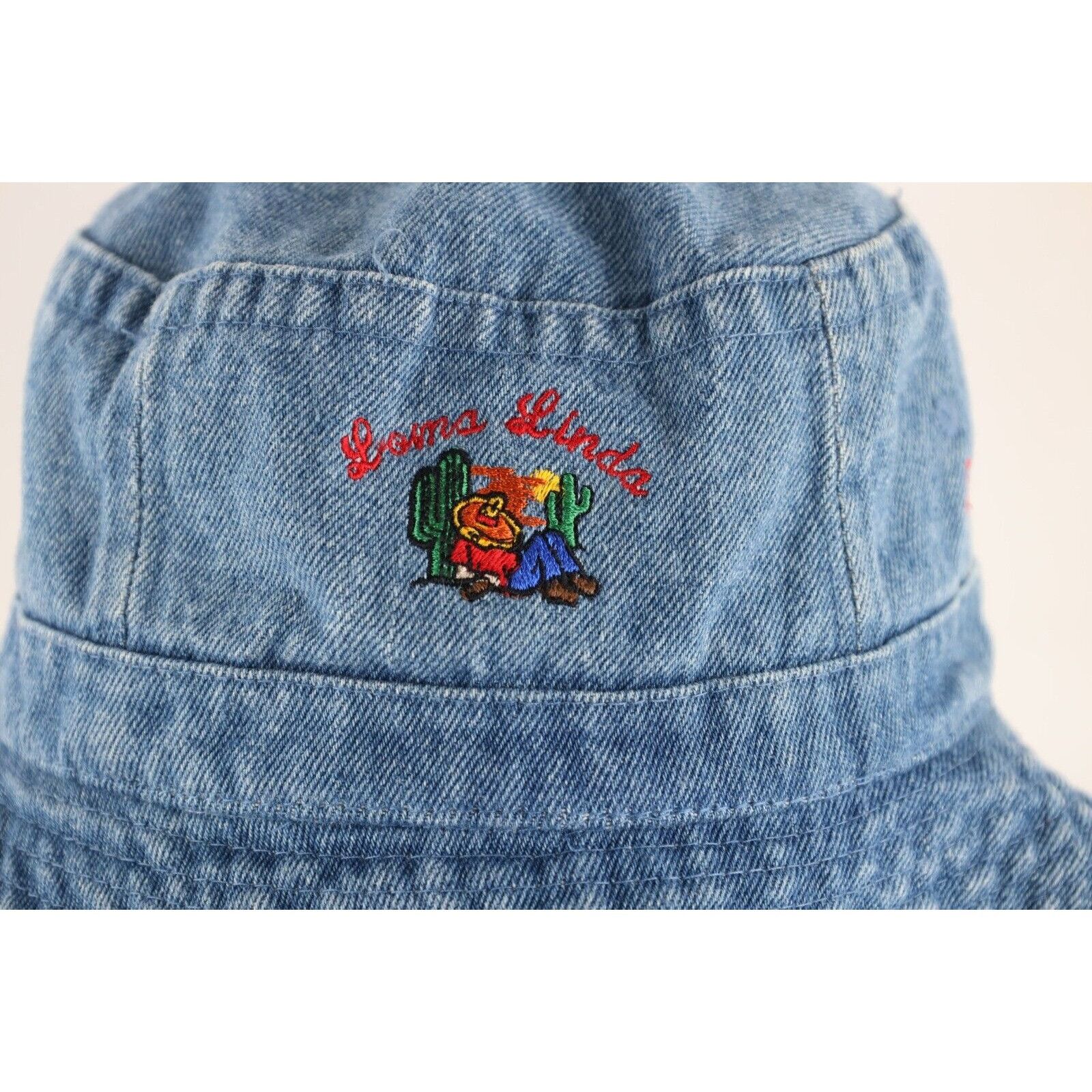 Vintage Vintage 90s Loma Linda Mexican Restaurant Denim Bucket Hat Size ONE SIZE - 2 Thumbnail