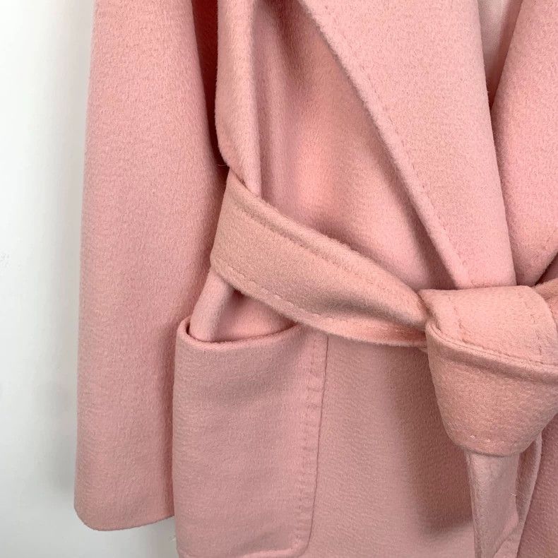 Max Mara Max Mara Pink Camel Fleece Hooded Belted Bathrobe Coat Size S / US 4 / IT 40 - 4 Thumbnail