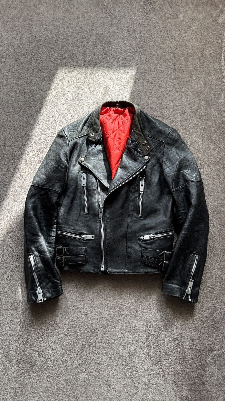 Genuine Leather Y2K Vintage Moto Biker Leather Jacket Gucci Grunge Punk Vibe Size US M / EU 48-50 / 2 - 2 Thumbnail
