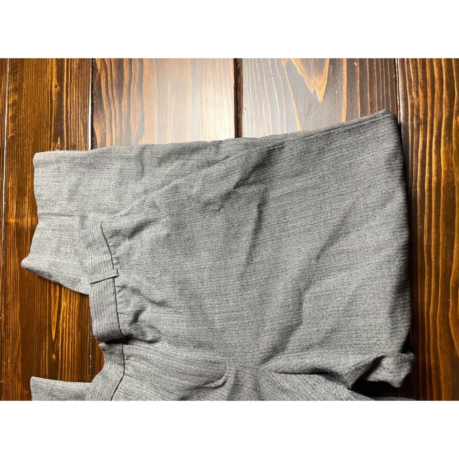 Vintage Rafaella Dress Pants Women's Size 12 Gray Straight Leg Flat Front Pockets Size 29" - 2 Thumbnail