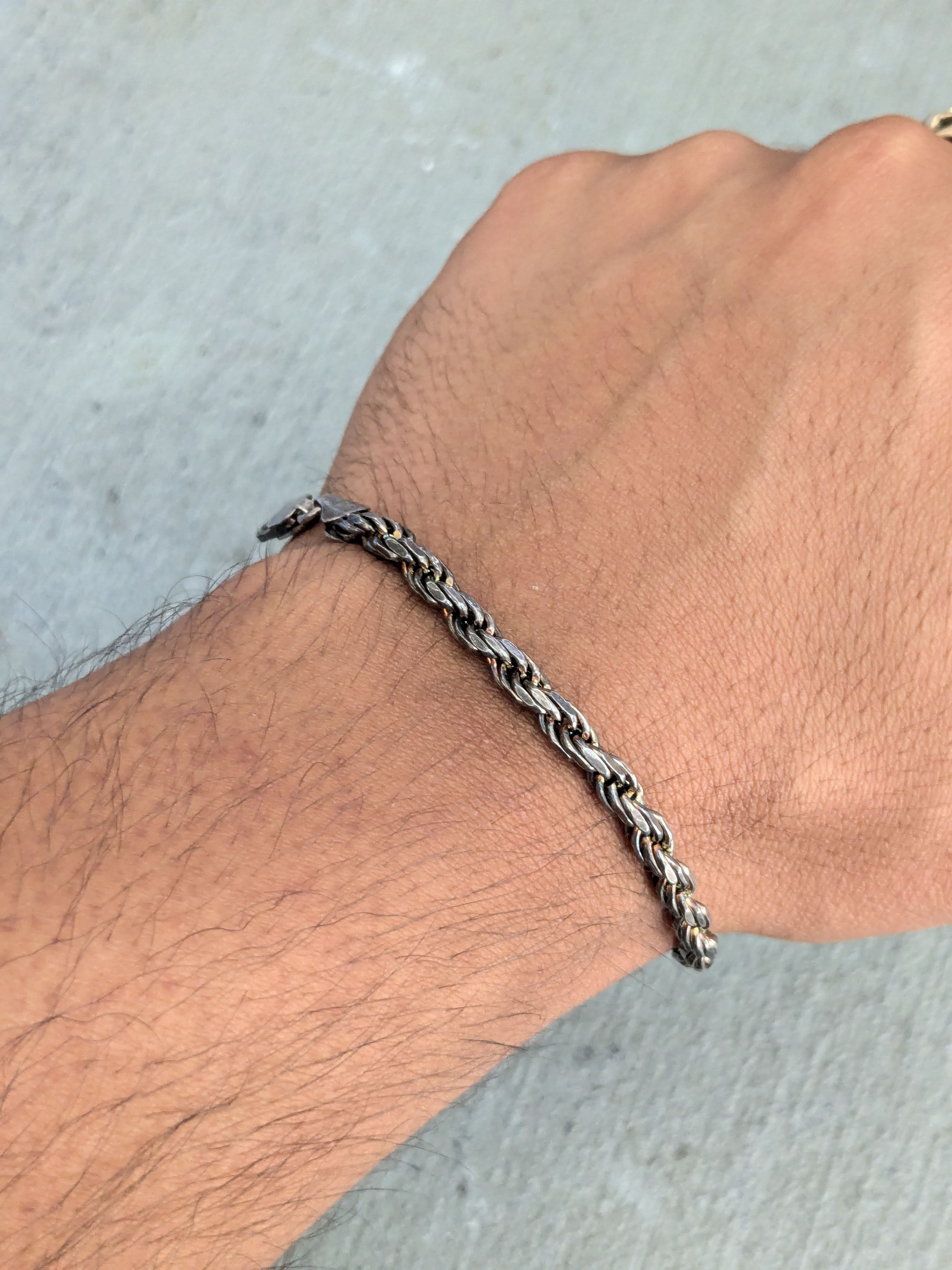 Jewelry × Vintage Vintage Sterling Silver Bracelet Rope Twist 8" Italy Size ONE SIZE - 13 Thumbnail