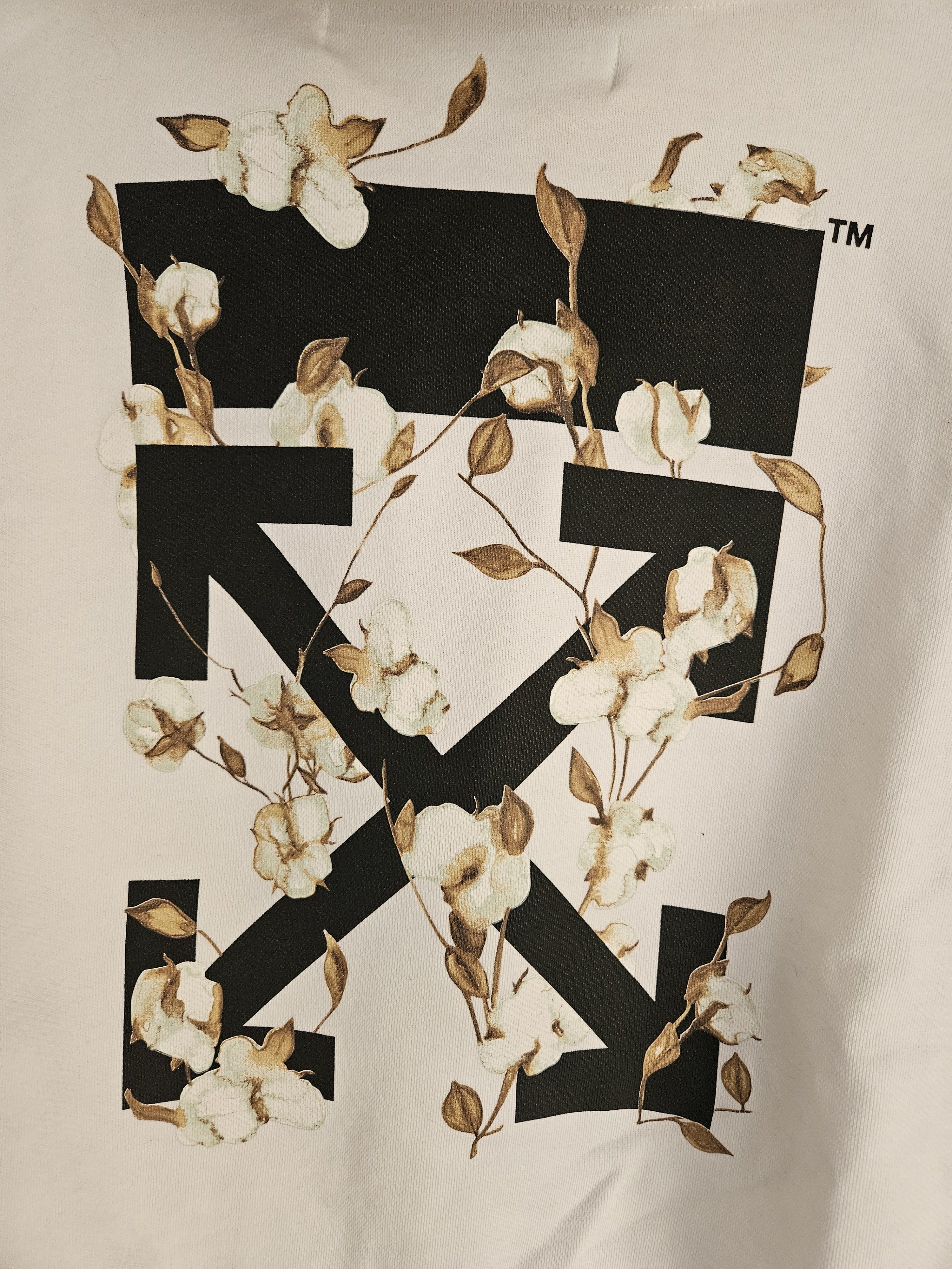 Off-White Off White Cropped White Cotton Arrows Hoodie Size S / US 4 / IT 40 - 2 Thumbnail