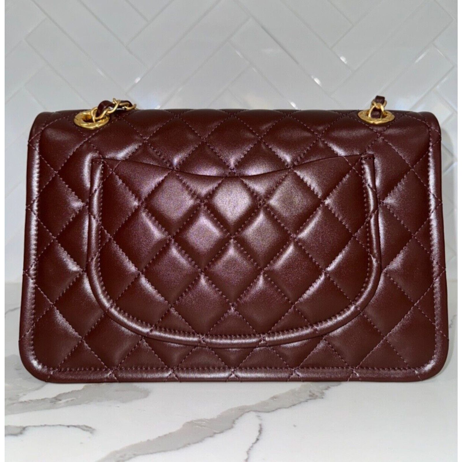 Chanel Chanel Dark Brown Large CC Gold Classic Shoulder Bag Size ONE SIZE - 17 Thumbnail