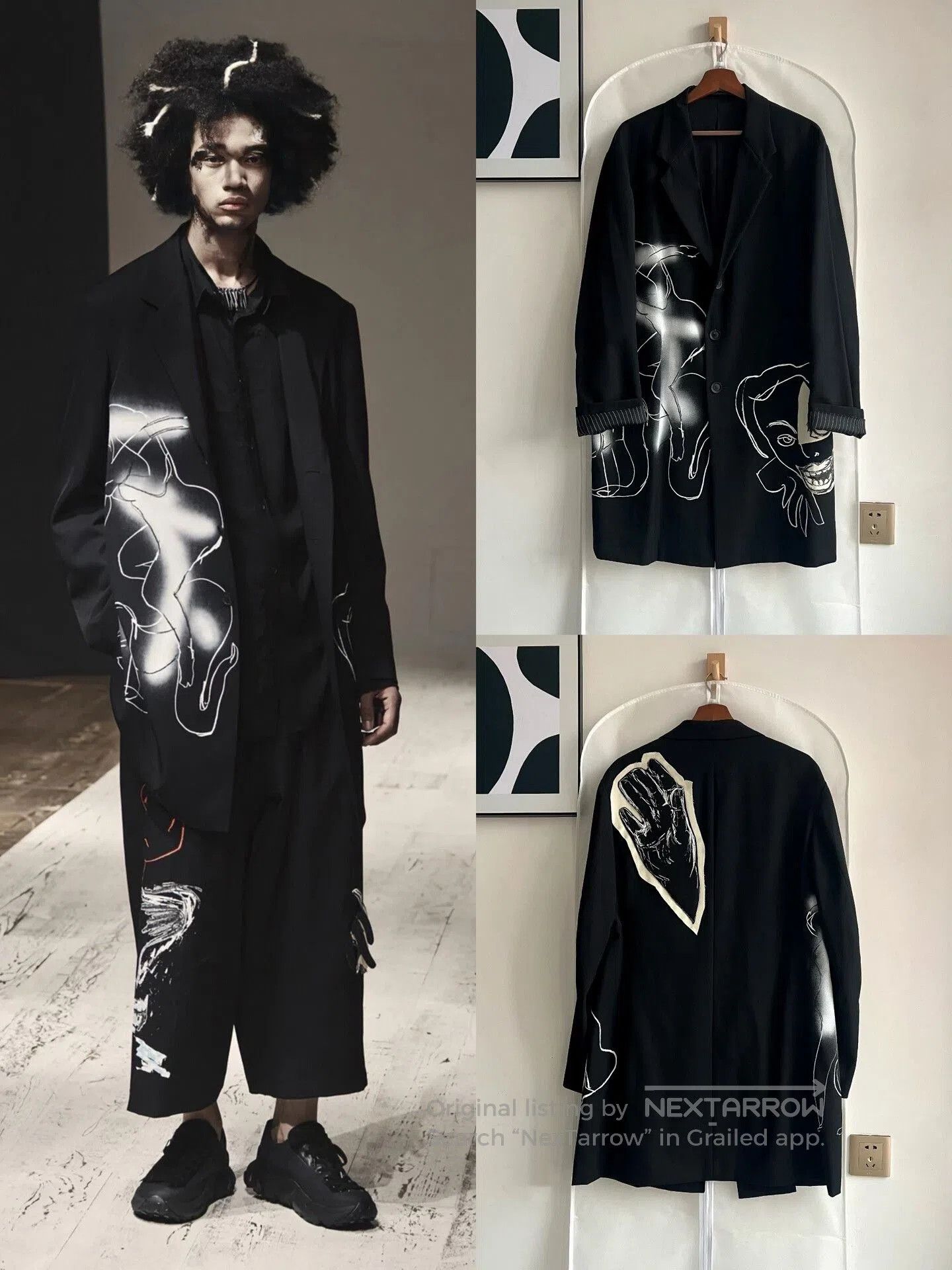 Yohji Yamamoto Yohji Yamamoto Graphic Coat. Size US M / EU 48-50 / 2 - 1 Thumbnail