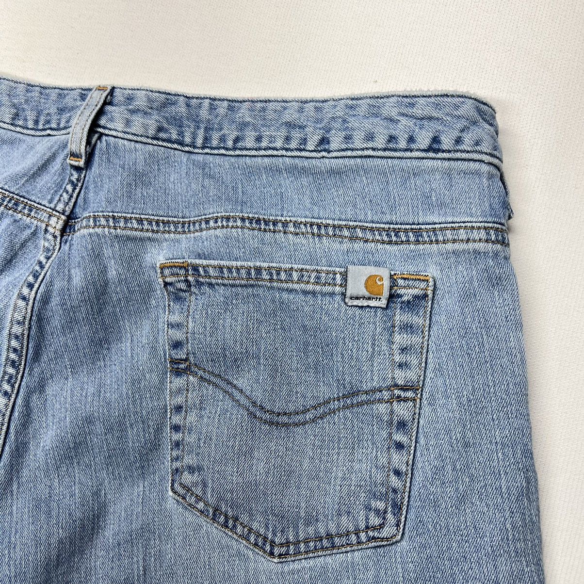 Carhartt Carhartt Jeans 14X32 Curvy Fit Blue Denim Washed Faded Worn Size 36" / US 14 / IT 50 - 13 Thumbnail