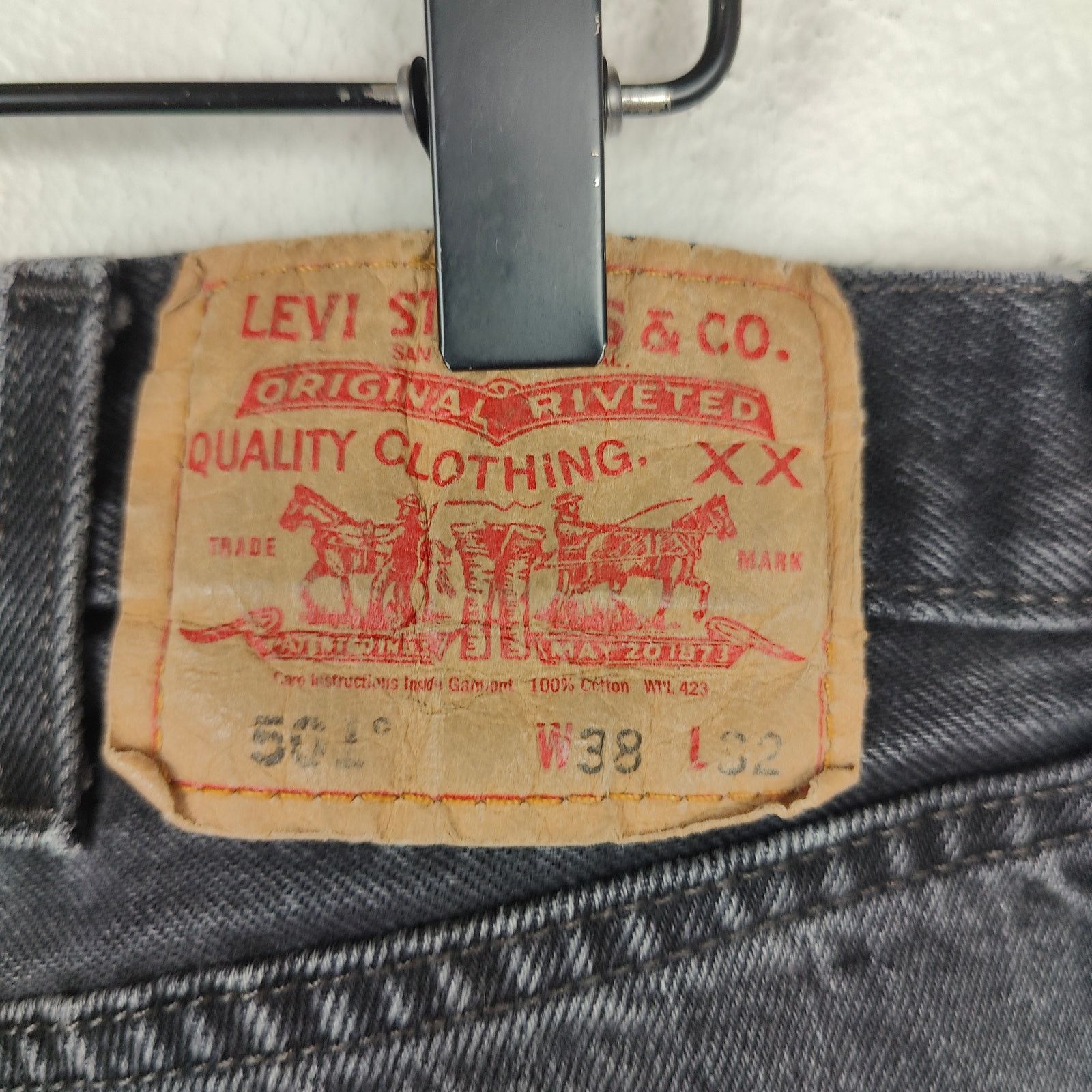 Levi's Vintage 90s Levi's 501 Jeans Mens 38x32 Black Straight Size US 38 / EU 54 - 5 Thumbnail