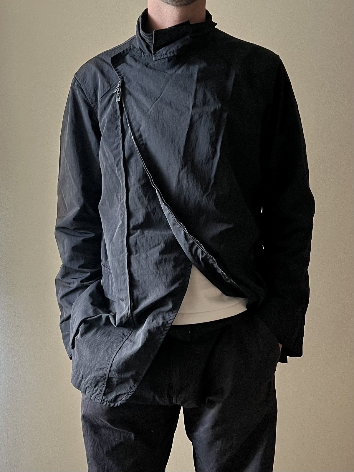 Giorgio Armani Giorgio Armani Black Label Asymmetrical Technical Zip Jacket Size US L / EU 52-54 / 3 - 1 Thumbnail
