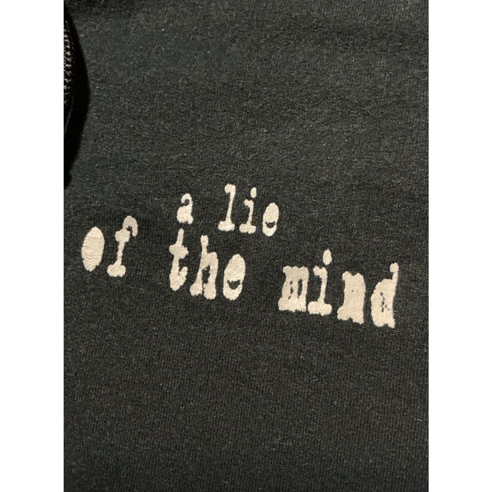 Gildan VINTAGE Sam Shepard A Lie Of The Mind Everything In Me Lies Play Full Zip Black Hoodie S Size US S / EU 44-46 / 1 - 6 Thumbnail