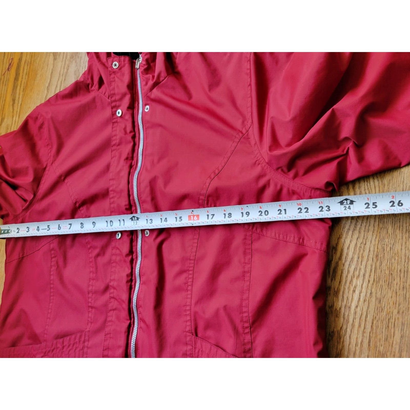 Free Country VINTAGE Free Country Jacket Reversible Women XL Red Black Fleece Hood Windbreaker Long Sleeve Polyester Size XL / US 12-14 / IT 48-50 - 3 Thumbnail