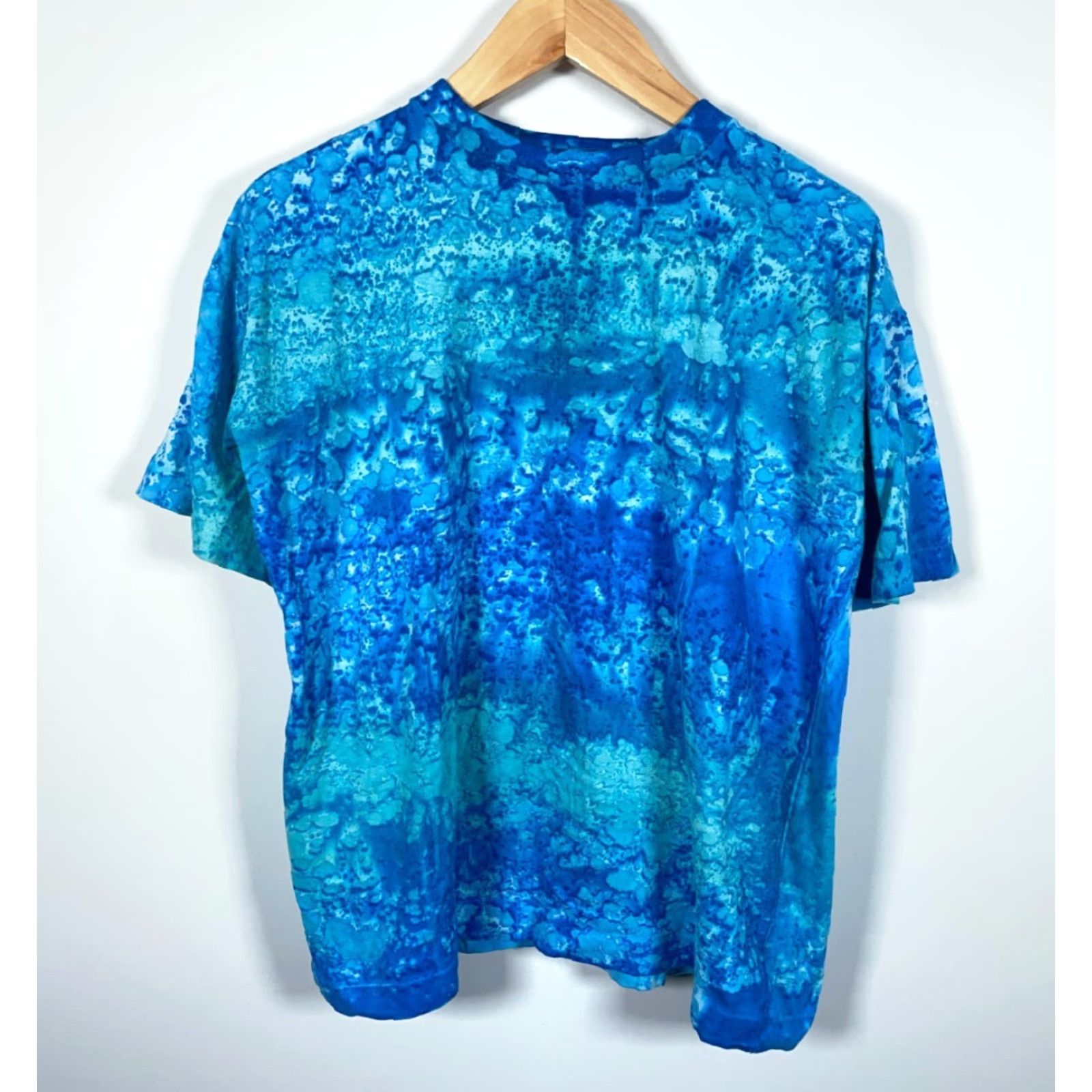 Vintage VINTAGE Bright Light T-Shirt Shirt Adult L Blue Tie Dye Geometric 90s Hippie Music Retro Short Sleeve Crew Neck 100% Cotton Single Stitch Mens Boys Size US L / EU 52-54 / 3 - 2 Thumbnail