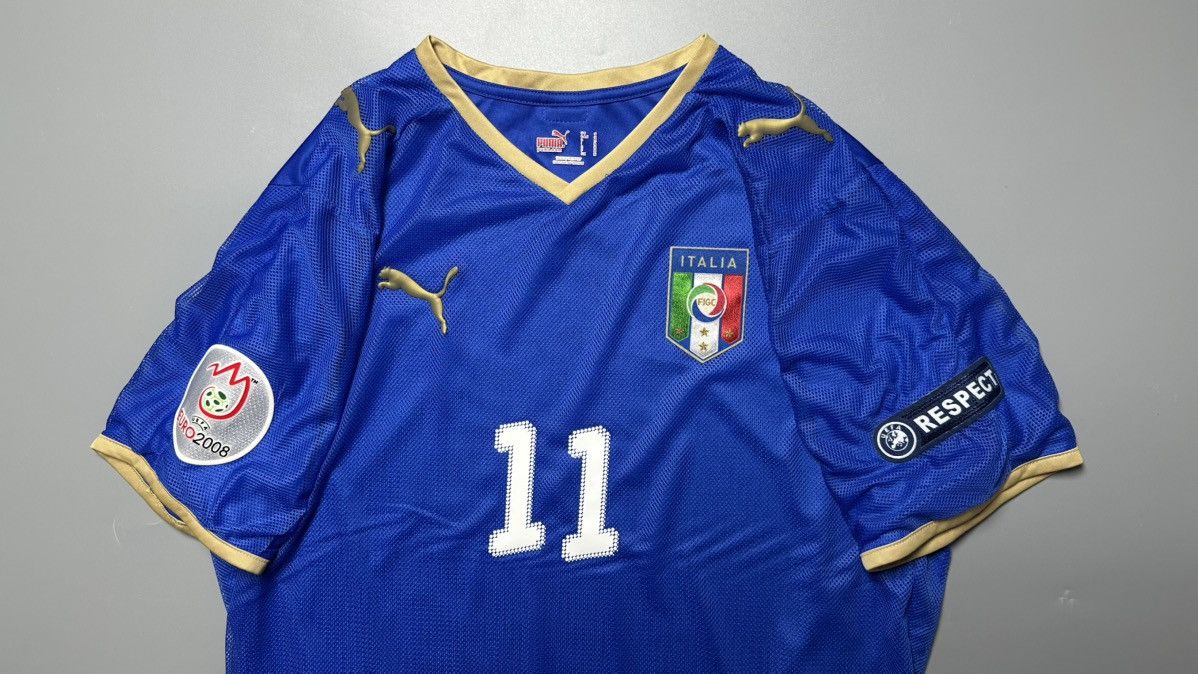 Puma ITALY PUMA 2008 EURO FOOTBALL HOME JERSEY #11 DI NATALE Size US M / EU 48-50 / 2 - 3 Thumbnail