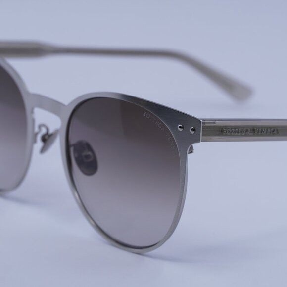 Bottega Veneta Bottega Veneta BV0225S 002 Sunglasses Silver Square Frame Size ONE SIZE - 8 Thumbnail