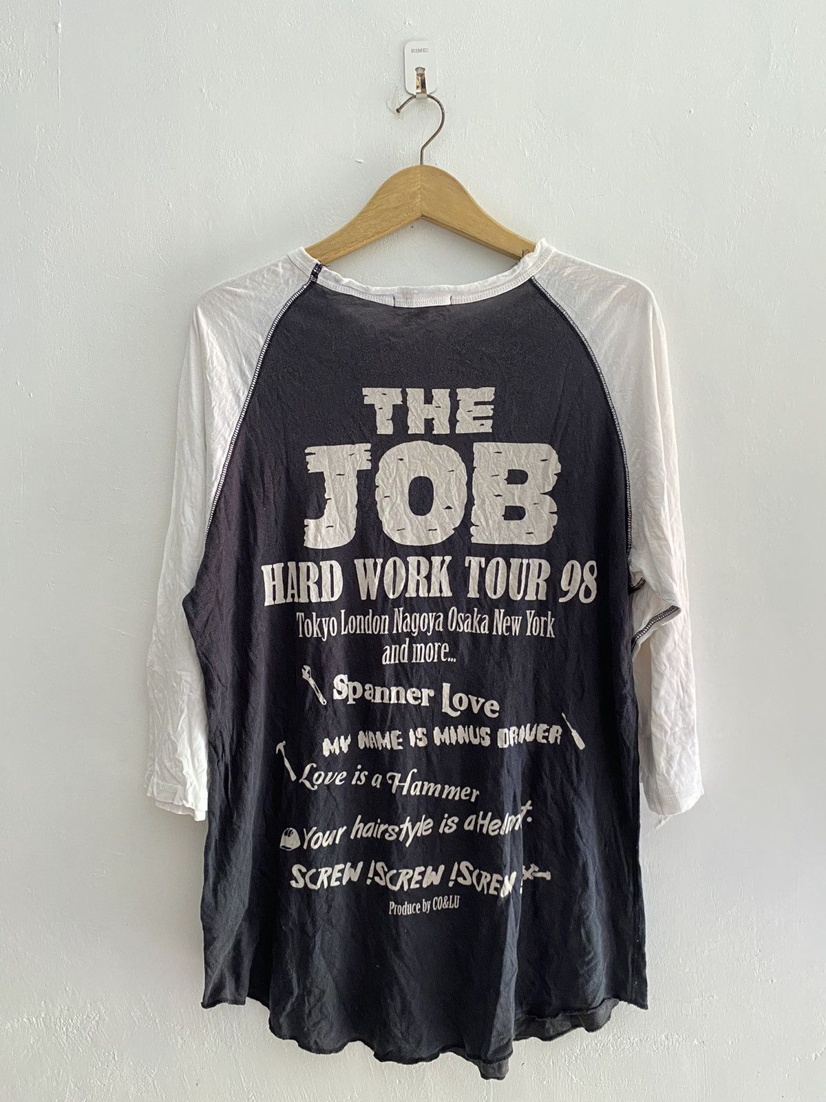 Band Tees × Hysteric Glamour × Japanese Brand Vintage Co & lu the job hard work tour 98 tee Size US L / EU 52-54 / 3 - 2 Thumbnail