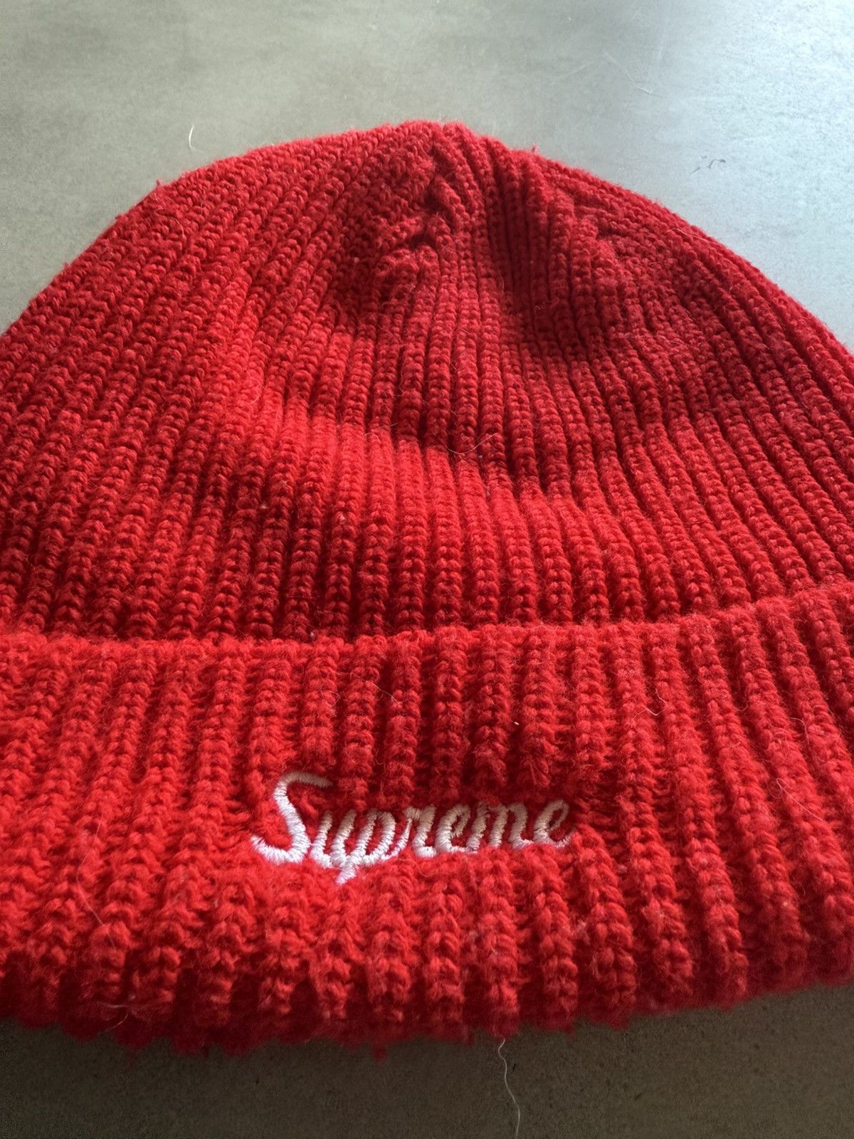Supreme Red Supreme Folded Beanie Size ONE SIZE - 2 Thumbnail