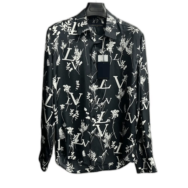 Louis Vuitton Louis Vuitton Black Floral Long Sleeve Shirt Size US S / EU 44-46 / 1 - 1 Thumbnail