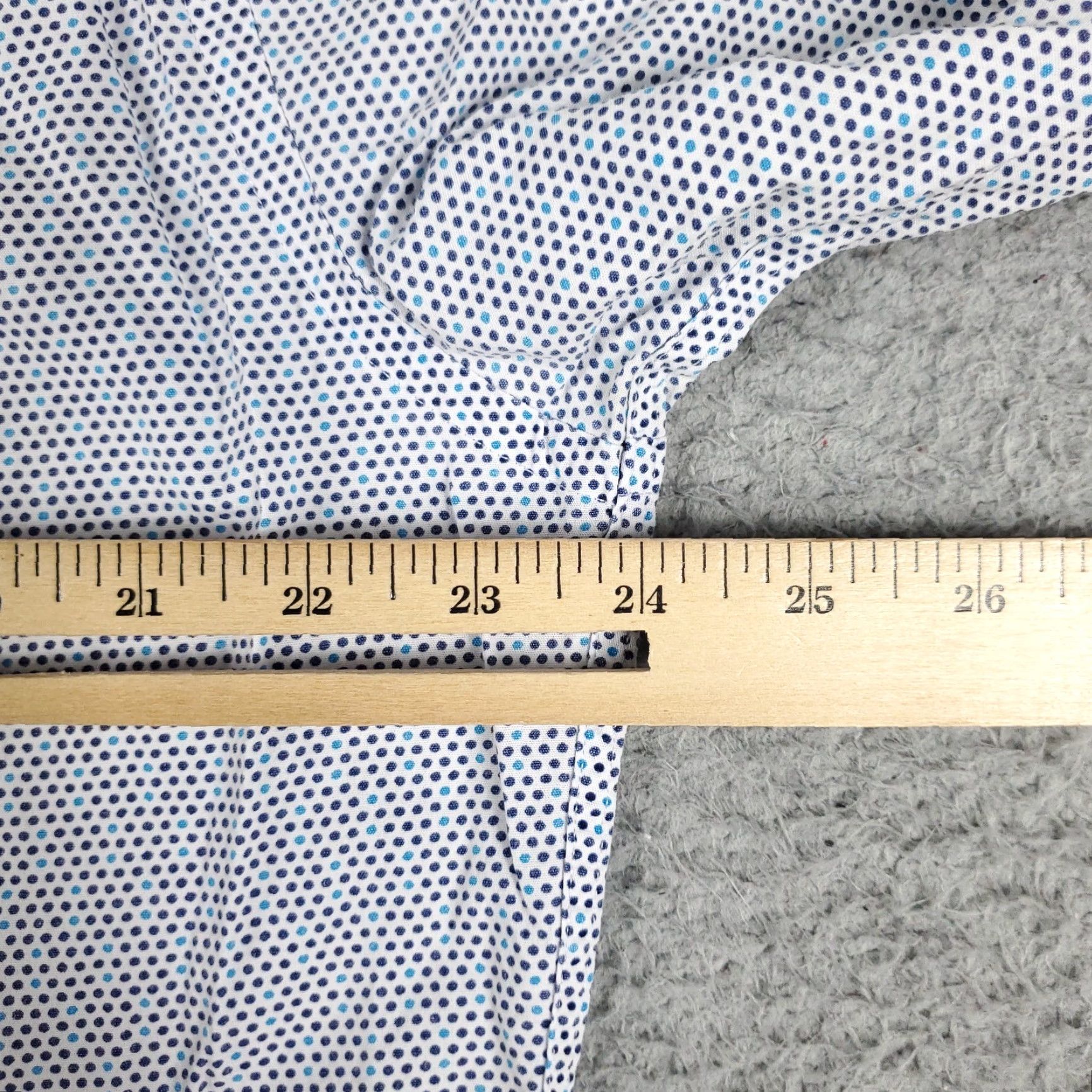 Ben Sherman Ben Sherman Dress Shirt Mens Size 16 Blue Polka Dot Long Sleeve Button Up Regular Fit Size 42R - 5 Thumbnail