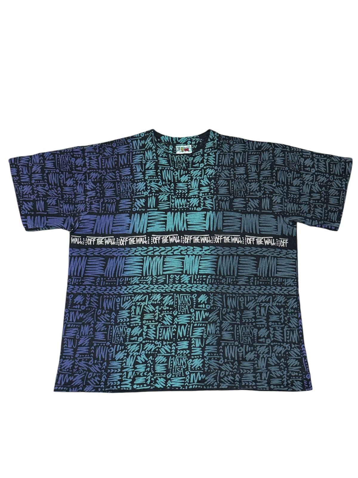 Vintage Rare Vtg 90s Vans Off The Wall AOP SK8 Rowan Zorilla tees Size US XL / EU 56 / 4 - 1 Thumbnail