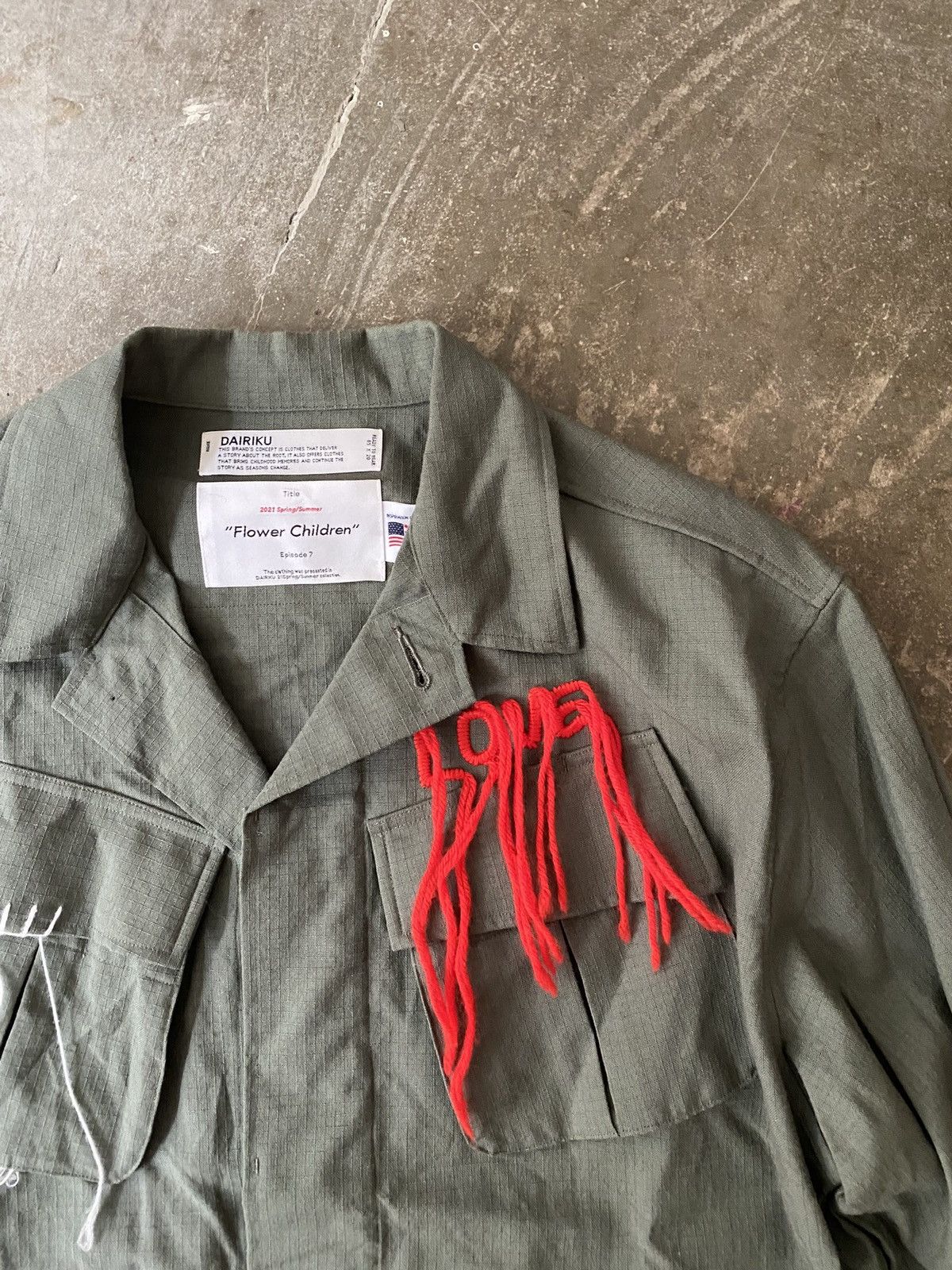 Japanese Brand Dairiku Wool Ripstop Military Fatigue Jacket Kapital Visvim Size US XL / EU 56 / 4 - 3 Thumbnail