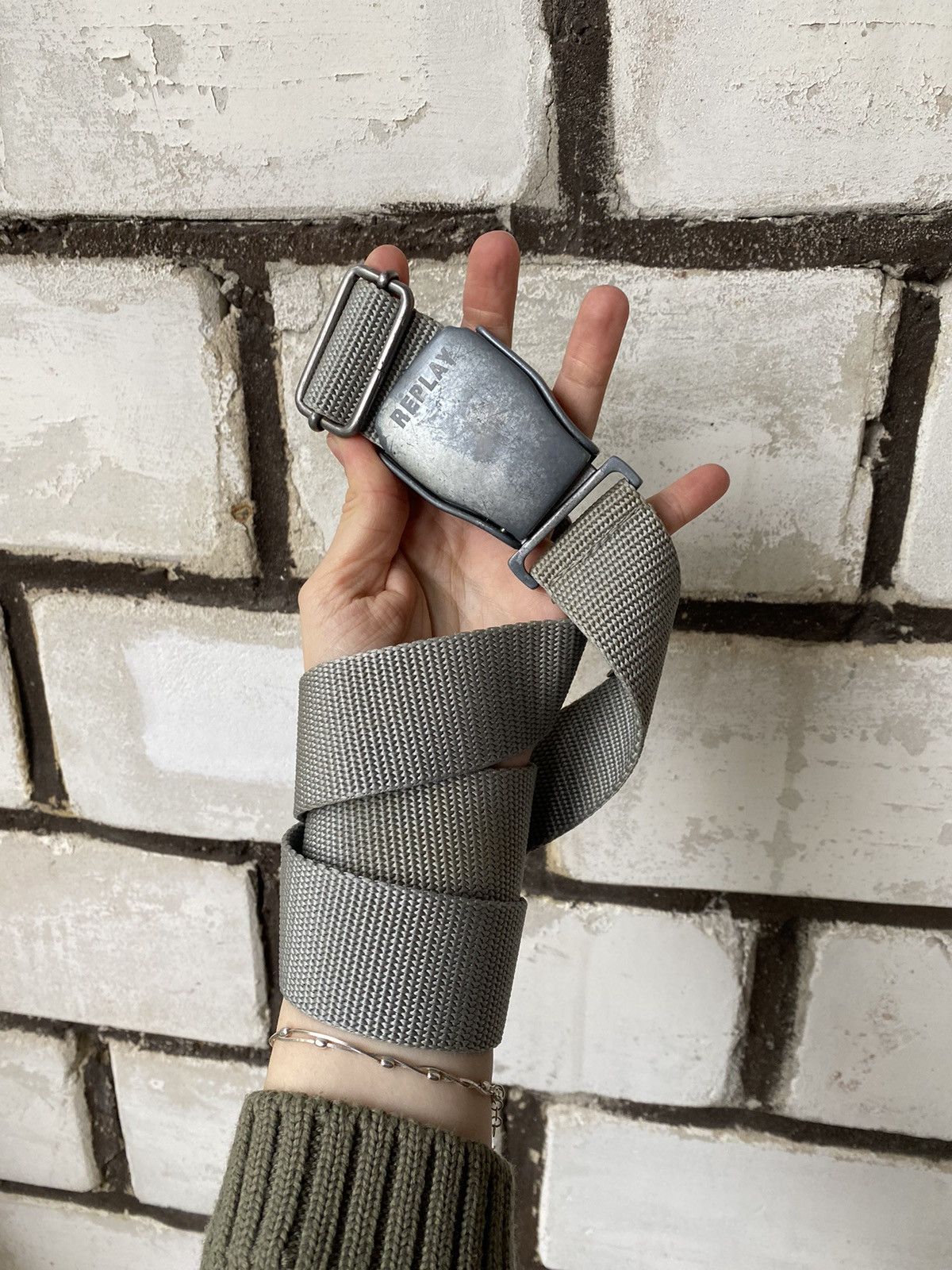 Japanese Brand × Replay y2k Replay canvas tape belt Size ONE SIZE - 2 Thumbnail