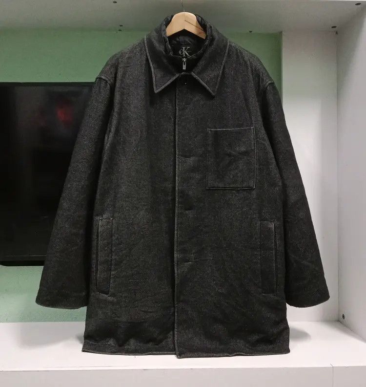 Calvin Klein Calvin Klein Wool Blend Mark Jacket Size US M / EU 48-50 / 2 - 2 Thumbnail